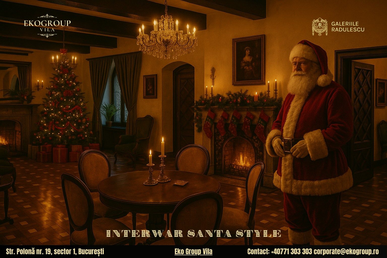 Moș Crăciun în atmosfera fermecătoare a Crăciunului anilor ’30 la Eko Group Vila